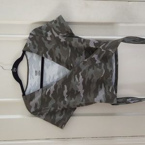 Pink wrap camo top NWOT
